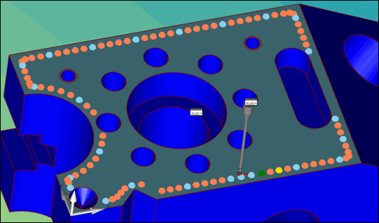 Example of highlighted point on CAD surface