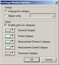 Settings Window Options