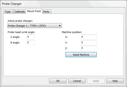 Probe Changer dialog box - Type tab