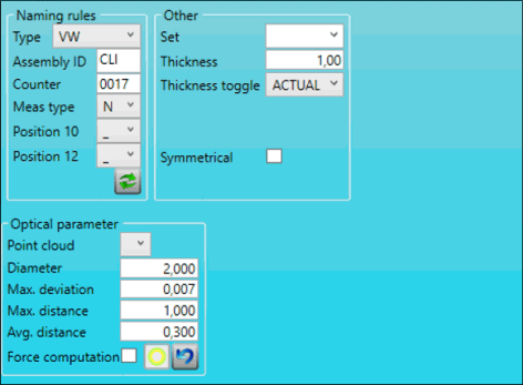 Optical measurement options