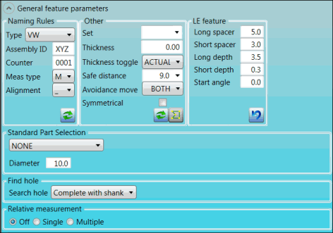 Tactile measurement options
